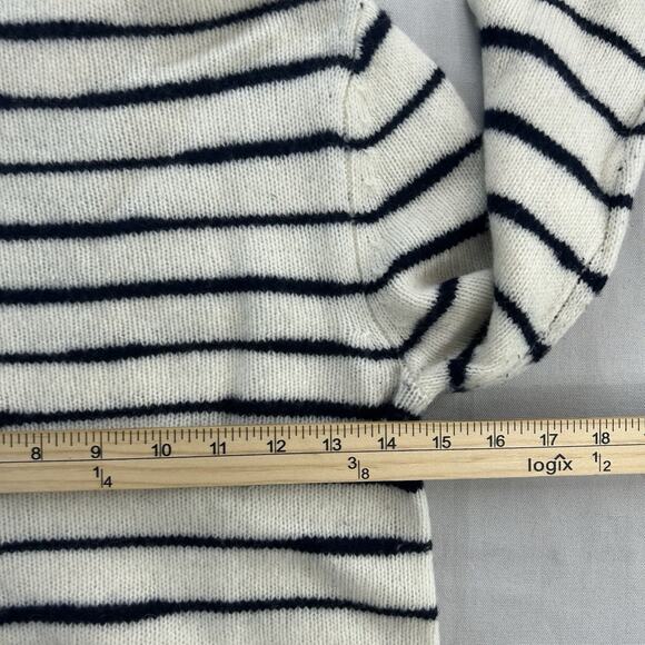 Rag & Bone Striped Lambswool Sam Sweater Pullover Ivory Navy Size XS - Picture 12 of 12